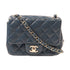 CHANEL CC SHW Mini Classic Shoulder Bag Lambskin Leather A35200 Blue