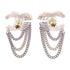 CHANEL CC Earrings A21/B Metal Rhinestones