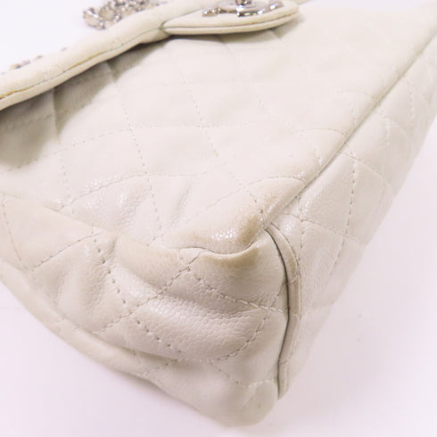 CHANEL CC SHW Chain Shoulder Bag Calfskin Leather White v1