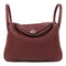 HERMES PHW Lindy 30 2 Way Shoulder Bag Taurillon Clemence Leather Rouge Grenat
