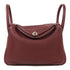 HERMES PHW Lindy 30 2 Way Shoulder Bag Taurillon Clemence Leather Rouge Grenat