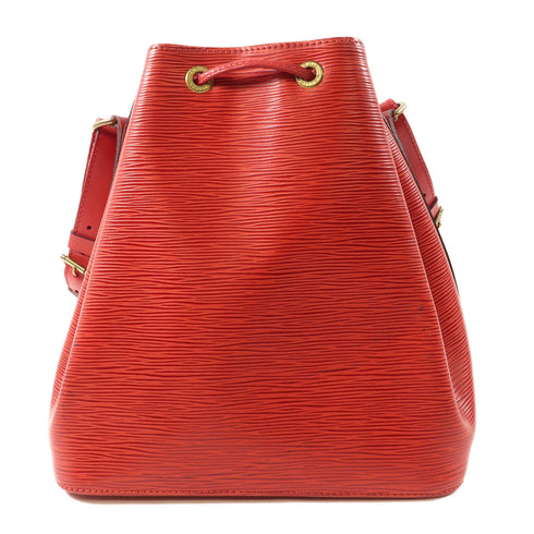 LOUIS VUITTON GHW Petit Noe Shoulder Bag M44107 Epi Red