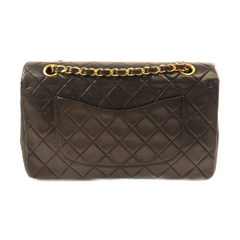 CHANEL CC GHW Chain Shoulder Calfskin Leather Black