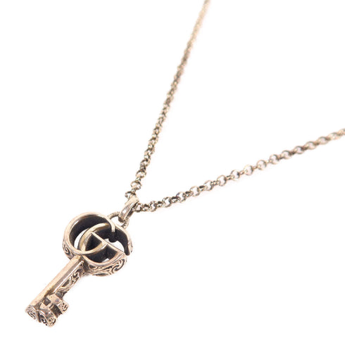 GUCCI GG Double G Key Necklace 925 Sterling Silver