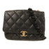 CHANEL CC GHW Chain Shoulder Bag AS3206 Lambskin Leather Black