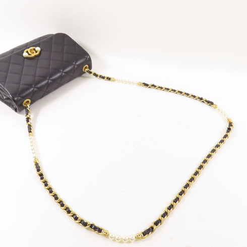 CHANEL CC GHW Chain Shoulder Bag A3001 Calfskin Leather Black