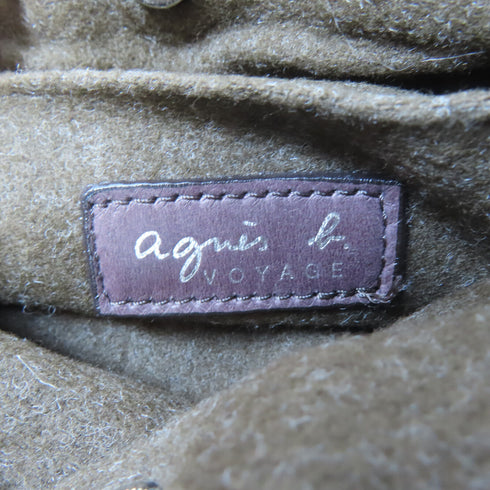 Agnes B. Hand Bag Tote Bag VoBI Wool Brown