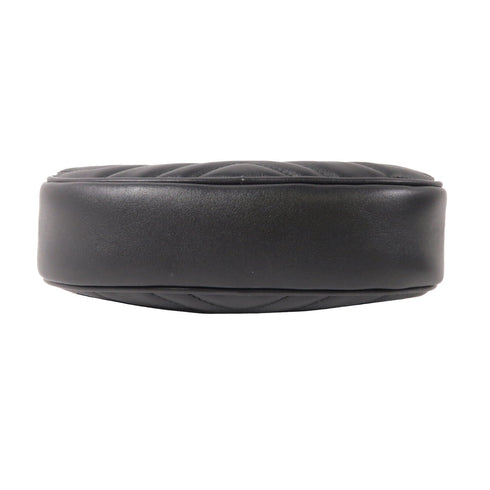 GUCCI GG GHW GG Marmont Belt Bag Waist Bag 476434 Calfskin Leather Black