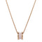 BVLGARI B-Zero 1 Necklace 18K Pink Gold Ceramic Gold/White