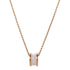 BVLGARI B-Zero 1 Necklace 18K Pink Gold Ceramic Gold/White