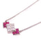 Jewelry 0.87ct Ruby 0.67 Diamond Necklace PT850 Platinum