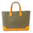 HERMES PHW Maxibox Cabas Hand Bag Evercolor Leather Gris/Yellow