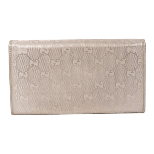 GUCCI GG SHW Long Wallet Coated Canvas Leather