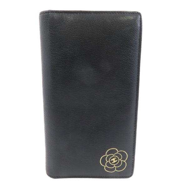 CHANEL CC GHW Long Wallet Leather Black