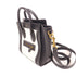 CELINE GHW Nano Luggage 2 Way Shoulder Bag Handbag Calfskin Leather Black White
