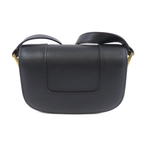 Valentino GHW Garavani Supervee Shoulder Bag Calfskin Leather Black
