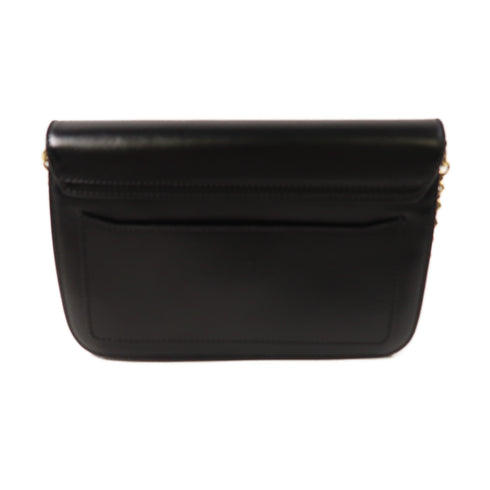 Chloe GHW Chain Shoulder Bag Calfskin Leather Black
