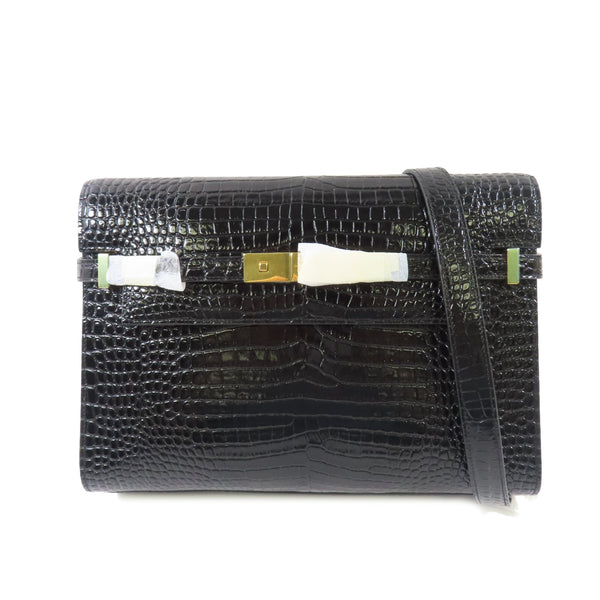 SAINT LAURENT YSL GHW Manhattan In Box Shoulder Bag 579271 Calfskin Leather