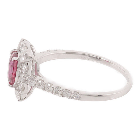 JEWELRY 1.20ct Ruby 0.61ct Diamond Ring PT950 Platinum US#8.25