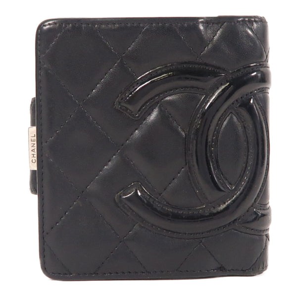 CHANEL CC SHW Cambonline Wallet Lambskin Leather Black
