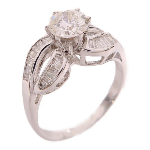 Jewelry 1.01ct Diamond Ring 18K White Gold US#8.5