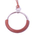 HERMES Necklace Leather/Metal Brown/Silver