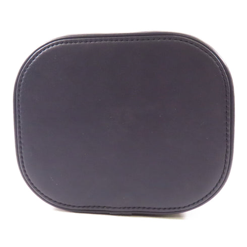 CHANEL CC GHW Vanity Case 2 Way Shoulder Bag Lambskin Leather Navy