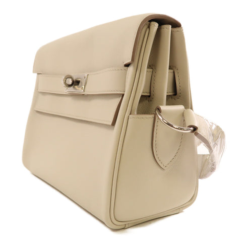 HERMES PHW Kelly Messenger PM Shoulder Bag Evercolor Leather 8L Beton