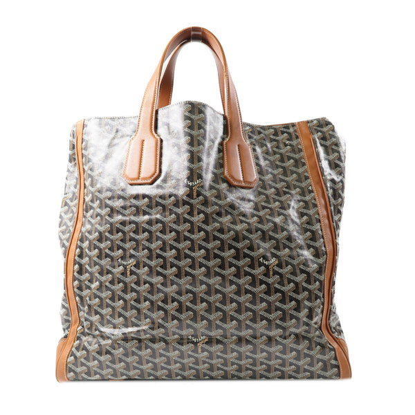 GOYARD SHW Tote Bag Handbag Coated Canvas Brown