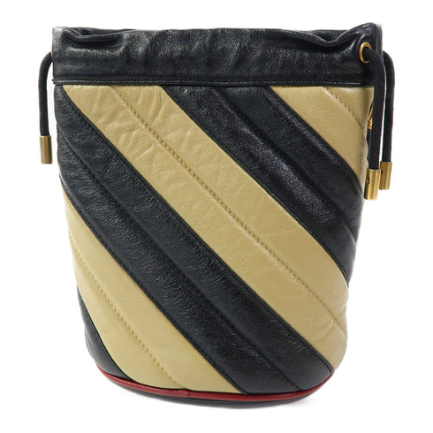 GUCCI GG GHW GG Marmont Chain Shoulder Bag 573817 Calfskin Leather Black/Brown