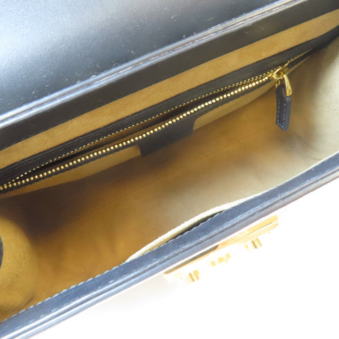 GUCCI GG GHW Crossbody Bag 2 Way Bag 453188 Coated Canvas/Leather Brown/Black