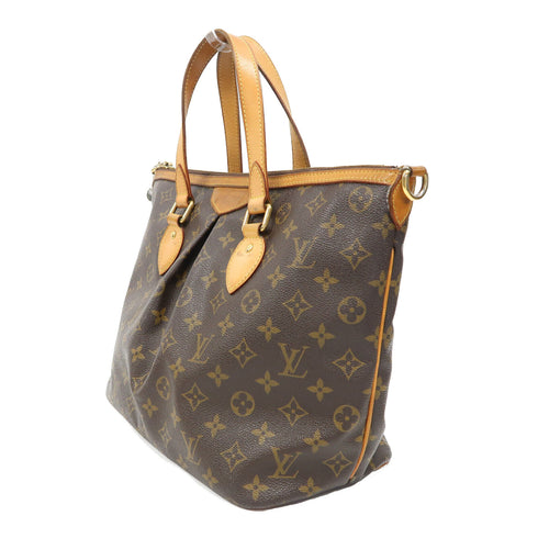 LOUIS VUITTON LV GHW Palermo PM 2 Way Shoulder Bag Handbag M40145 Monogram Brown