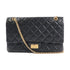 CHANEL Quilted CC 2.55 Chain Shoulder Bag Lambskin Leather Black