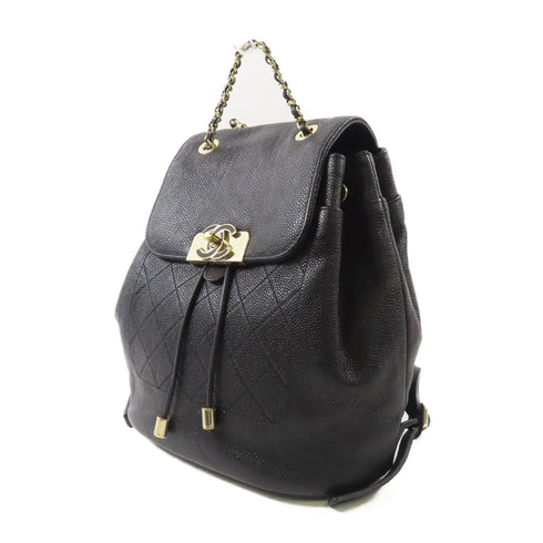 CHANEL CC GHW Backpack Rucksack Calfskin Leather