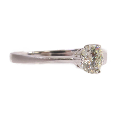 Fine Jewelry 0.40ct Diamond Ring 18K White Gold US#6