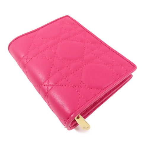 Christian Dior CD GHW Lady Wallet Leather Pink