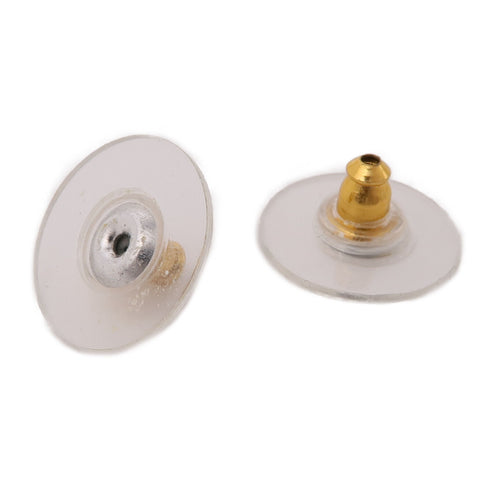 CHANEL CC Earrings 16/C Metal Gold White