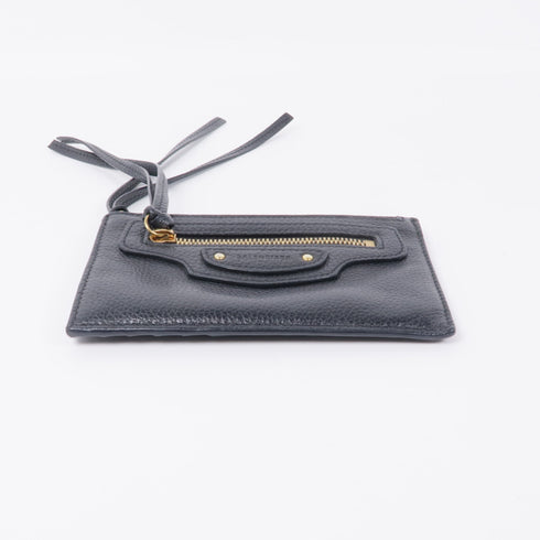BALENCIAGA GHW Card Case 640110.1000 Calfskin Leather