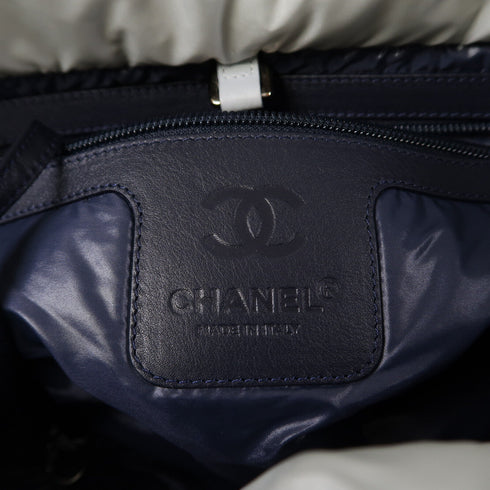 CHANEL CC SHW Coco Cocoon Hand Bag/Tote Bag Nylon Light Green