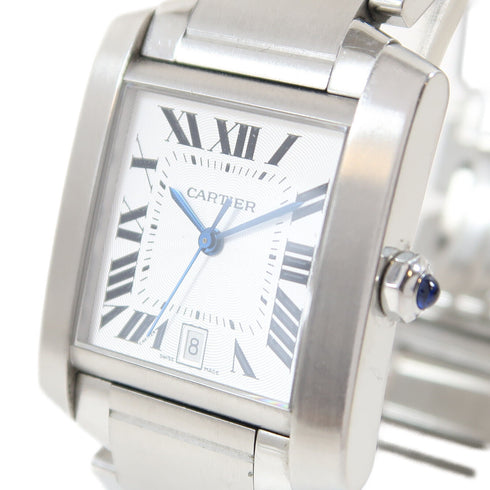 CARTIER Tank Francaise Automatic Watch 2302 Stainless Steel White v2