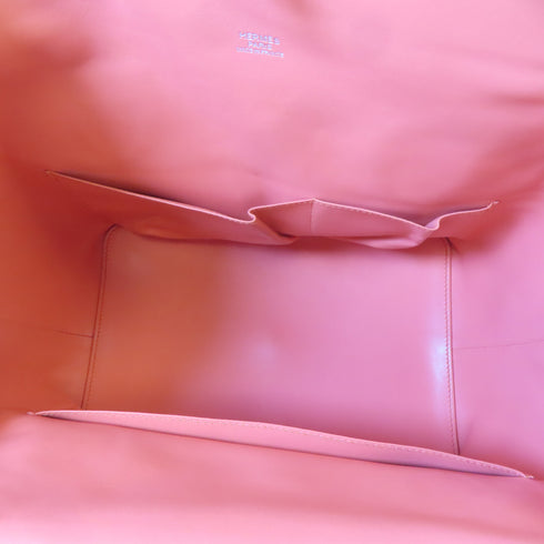 HERMES PHW Toolbox 26 2 Way Shoulder Handbag Evercolor Leather Crevette Orange