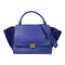 CELINE GHW Trapeze 2 Way Bag Calfskin Leather Blue