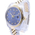 ROLEX Datejust Automatic Watch 16233 18K Gold/Stainless Steel Blue