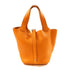 HERMES PHW Picotin PM Tote Bag Clemence Leather I9 Abricot