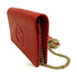 GUCCI GG GHW Wallet On Chain Shoulder Bag Calfskin Leather 598211 Red
