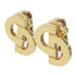 Christian Dior CD Earrings Metal Gold