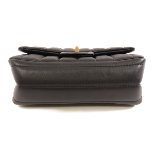 CHANEL CC GHW 2.55 Mini Chain Shoulder Bag Crossbody AS0874 Leather Black