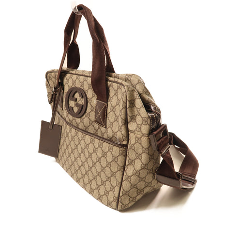 GUCCI GG 2 Way Shoulder Hand Bag PVC coated canvas 201851 Brown