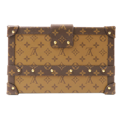 LOUIS VUITTON LV GHW Petite Malle Shoulder Bag M45960 Monogram Reverse Brown