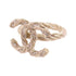CHANEL CC Ring US#5 B13P Metal Rhinestone